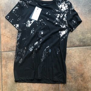 Zara black silver shirt